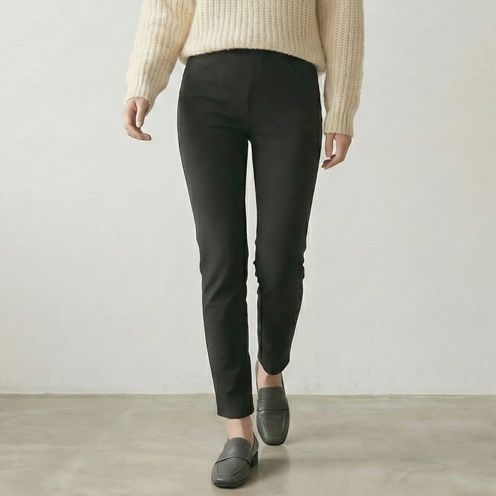 11 국산 기모 여성바지 밴딩 스판 슬림 스탠다드핏 엄마 팬츠 겨울