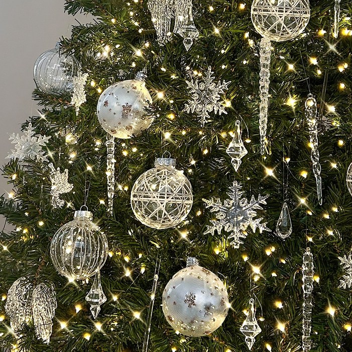 페어홈 크리스마스 트리 오너먼트 97P 풀세트 크리스탈 투명 유리볼 대형 트리 장식