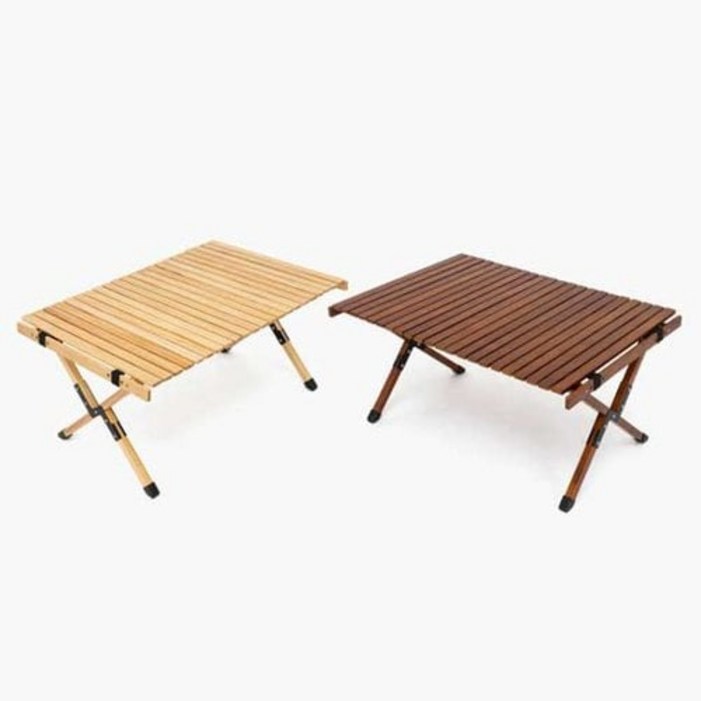 문캠핑 접이식 원목 롤테이블 내츄럴 S사이즈 M사이즈 월넛 L사이즈 파우치포함, 내츄럴