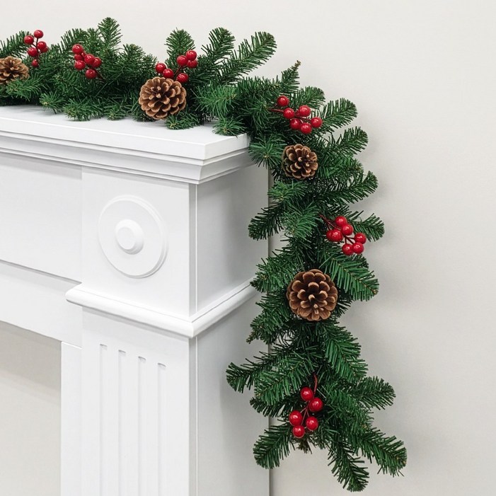 윈터벨 크리스마스 벽 장식 리스 가랜드