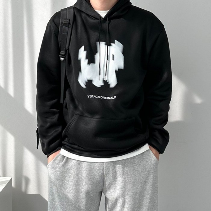 오버핏 루즈핏 레터링 프린팅 후드티 후드 티셔츠 남녀공용페이딩캣후드티