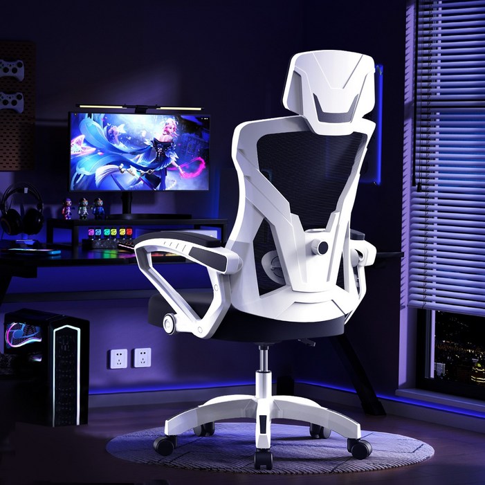 SAMMU 게이밍의자 허리 조절 컴퓨터 의자 누울 수 있고 e스포츠 메쉬 의자 581B