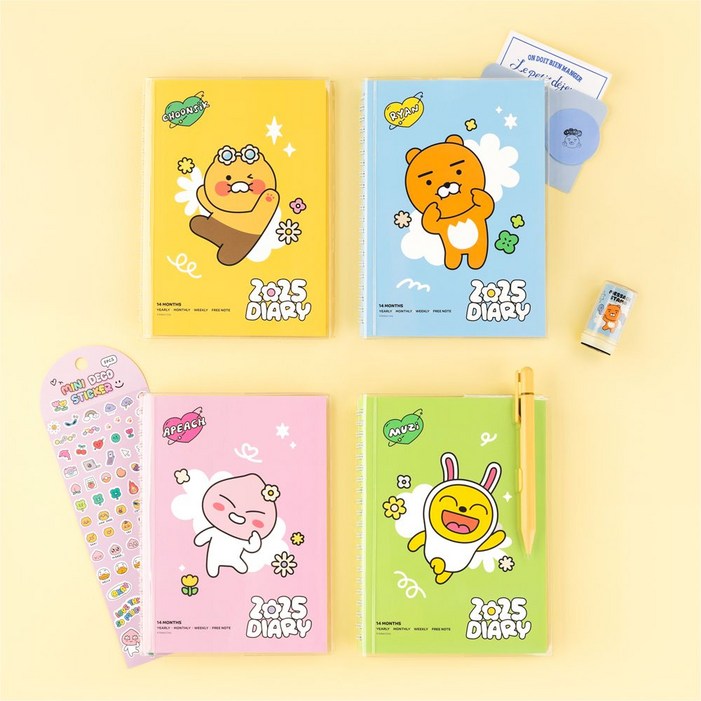 카카오프렌즈 세이치즈 2025 인스프링 다이어리 캐릭 cac+887qb