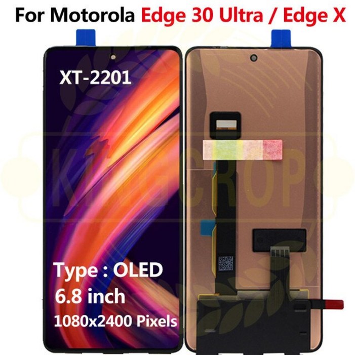 모토로라 모토 에지 30 울트라 LCD XT-2201 디스플레이용 터치 패널 스크린 디지타이저 어셈블리, 디스플레이 정품