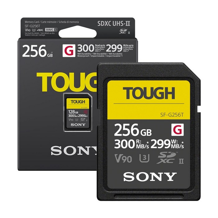 소니 SDXC TOUGH UHS-II U3 V90 터프 SD카드 SF-G256T