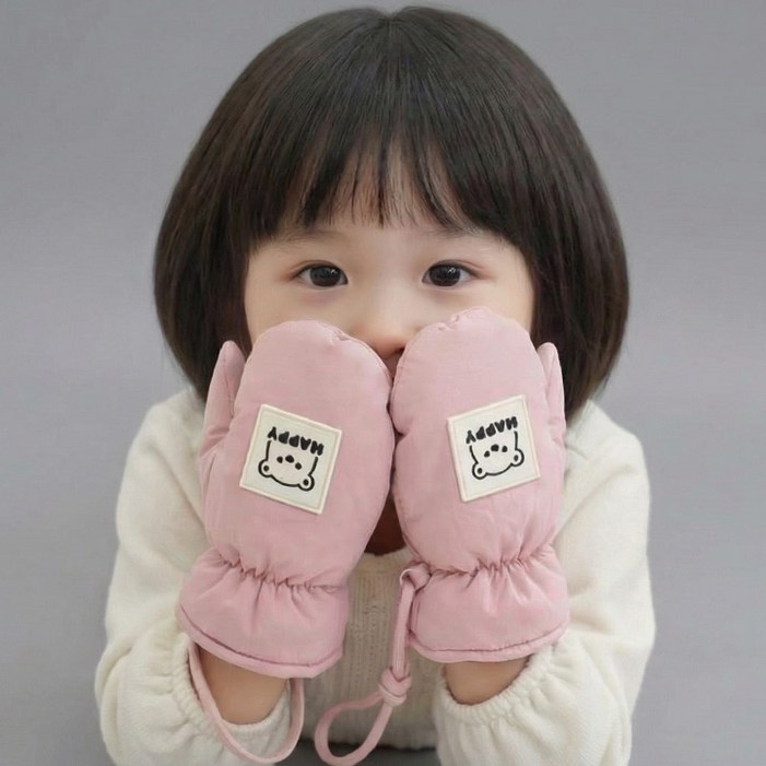 보니타콜렉티드 [~6세]유아동 곰돌이 벙어리 방수 패딩 장갑 눈썰매 아기장갑