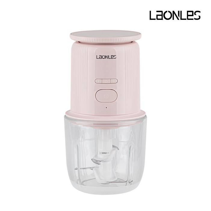 라온르 전동 멀티 다지기 이유식 초퍼 블렌더디지털저울 PINK, 핑크