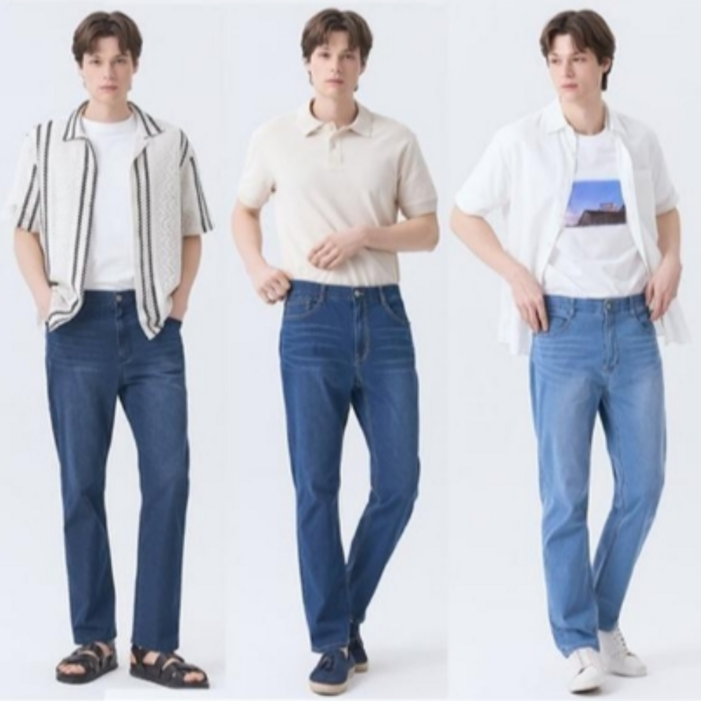 뱅뱅 25년 남성 썸머 라이크라 데님팬츠 3종