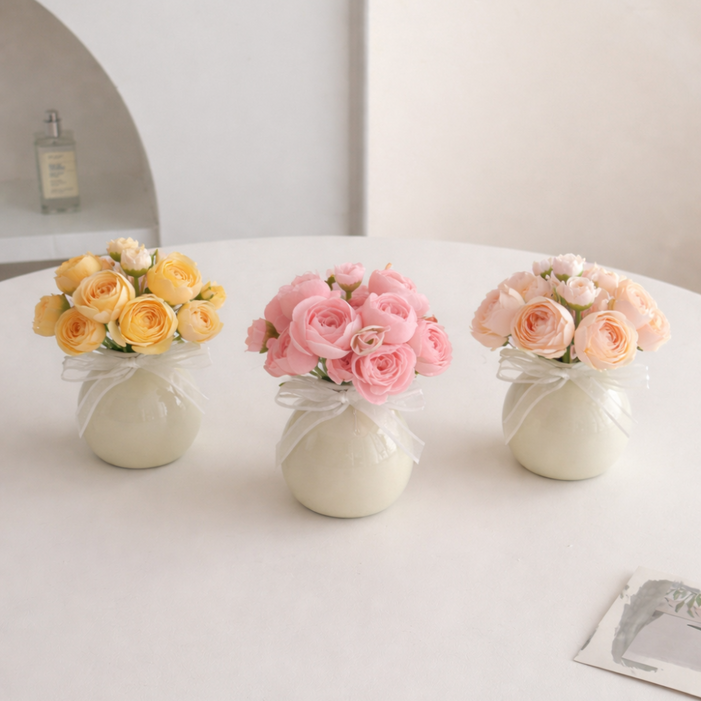 WM 조화 미니 꽃병 세트