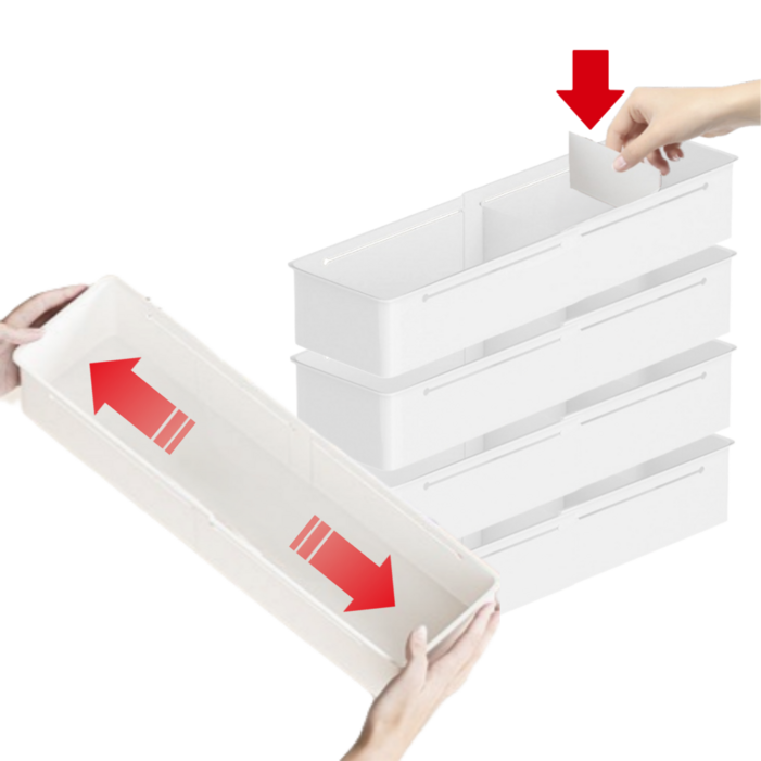 키앤 길이조절 칸막이분리 수납 정리함