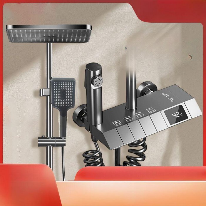 전동 온수 샤워기 욕실용 가정용 세트 온도조절