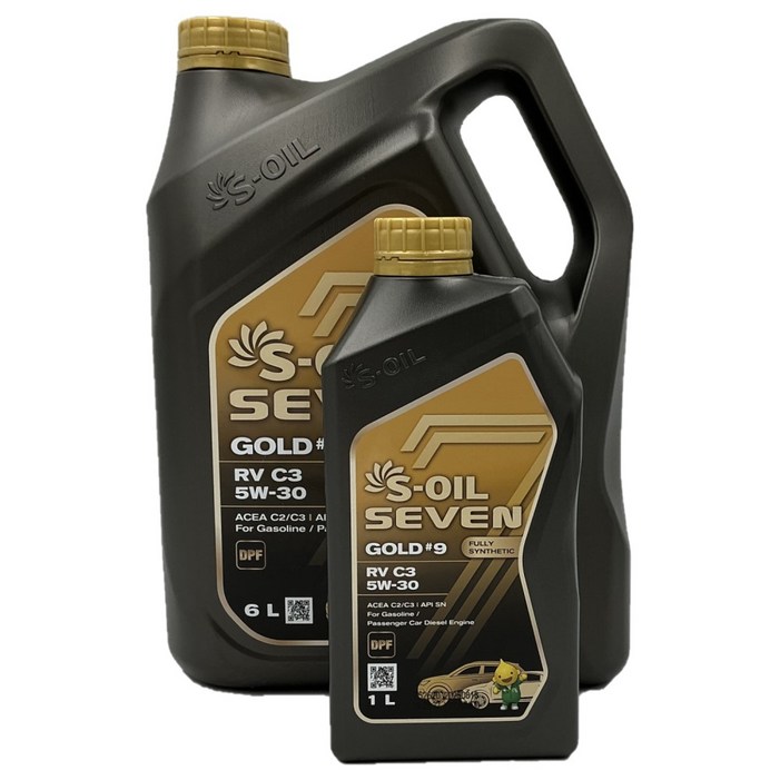 에스오일 세븐골드 RV C3 5W30 6L 1개  1L 디젤 엔진오일