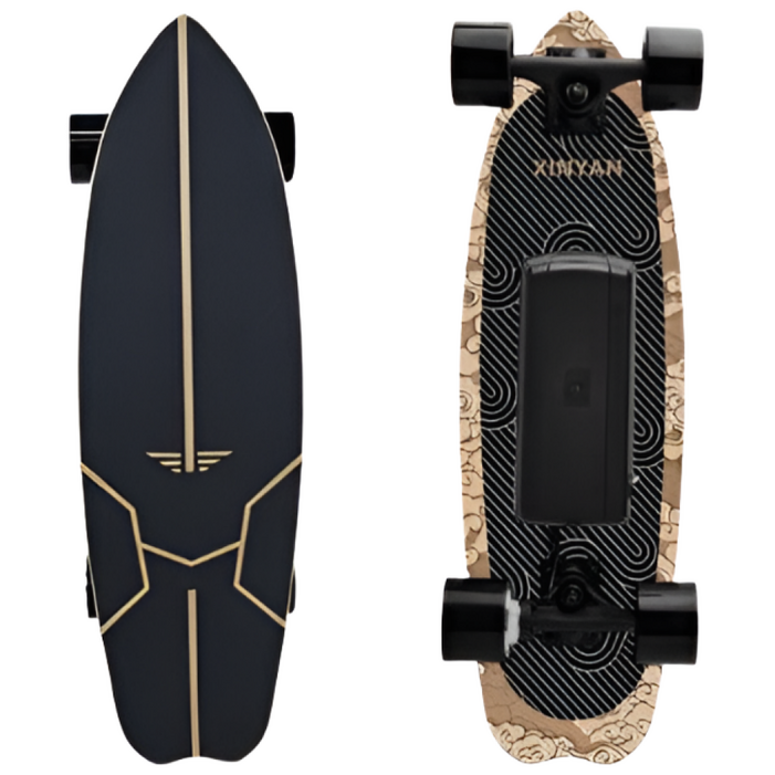 잇림보두 프리미엄 단풍나무 보드 전동 스케이트 보드 전동 보드 스마트 원격 제어 미니 크루져 전기 스케이트 모터 성인, 1개