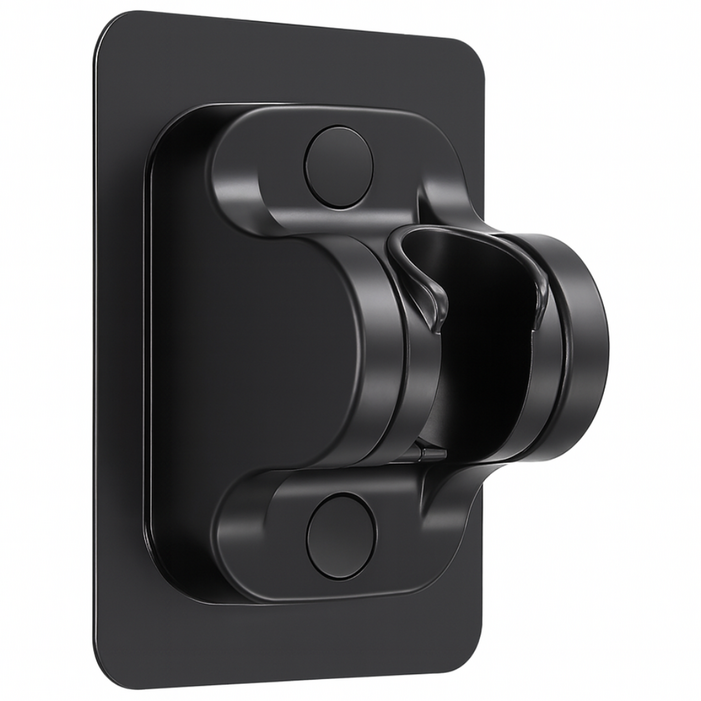 브리준 강력접착 샤워기거치대 무타공 각도조절, 블랙  블랙