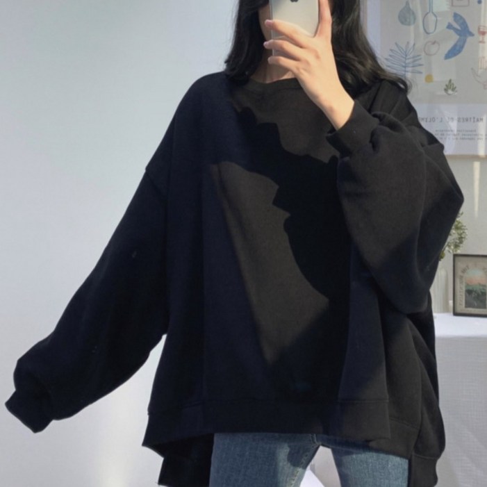 러블리 마켓 여성 빅사이즈 양기모 맨투맨 5599