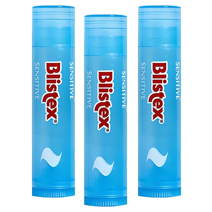 블리스텍스 센시티브 립밤, 무향무색, 4.25g, 3개