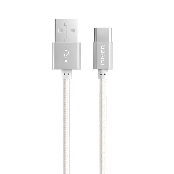 아이리버 CType 패브릭 고속 충전케이블 2.0m IHCM20C, 실버, 1개