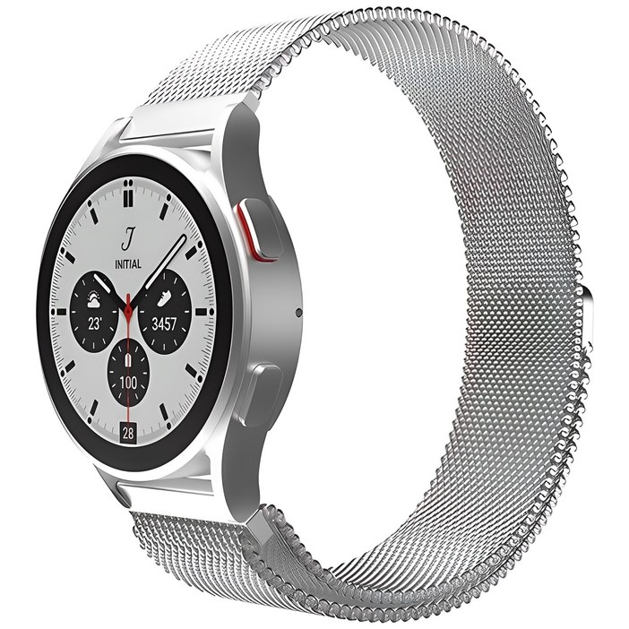 신지모루 애플워치 호환 밀레니즈 스트랩 밴드, 실버