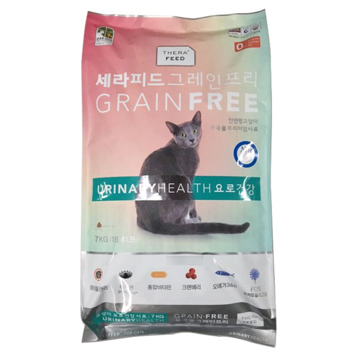 대주펫푸드 생후 3개월 이후용 세라피드 고양이 그레인프리 요로건강 건식사료, 닭, 7kg, 1개 대주펫푸드 생후 3개월 이후용 세라피드 고양이 그레인프리 요로건강 건식사료, 닭, 7kg, 1개