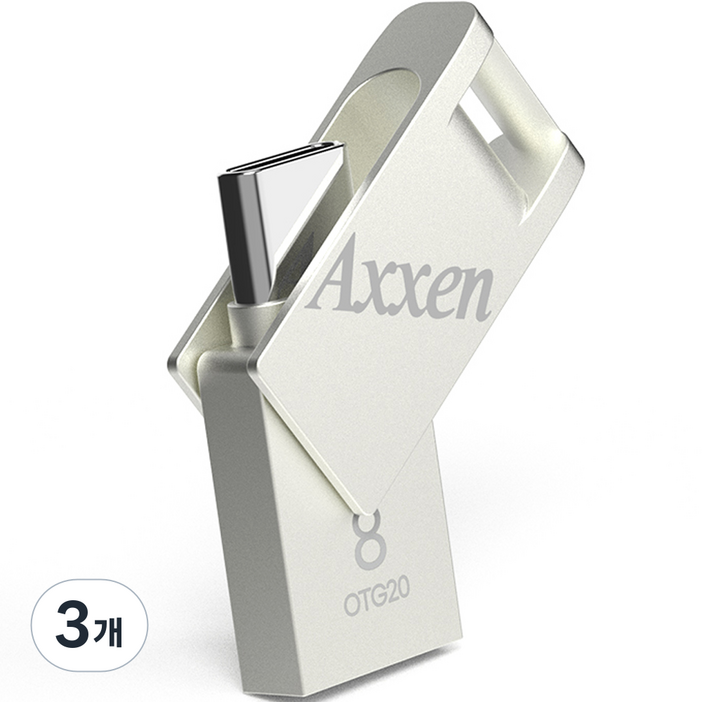 액센 버디 C타입 USB 메모리 OTG20, 8GB, 3개