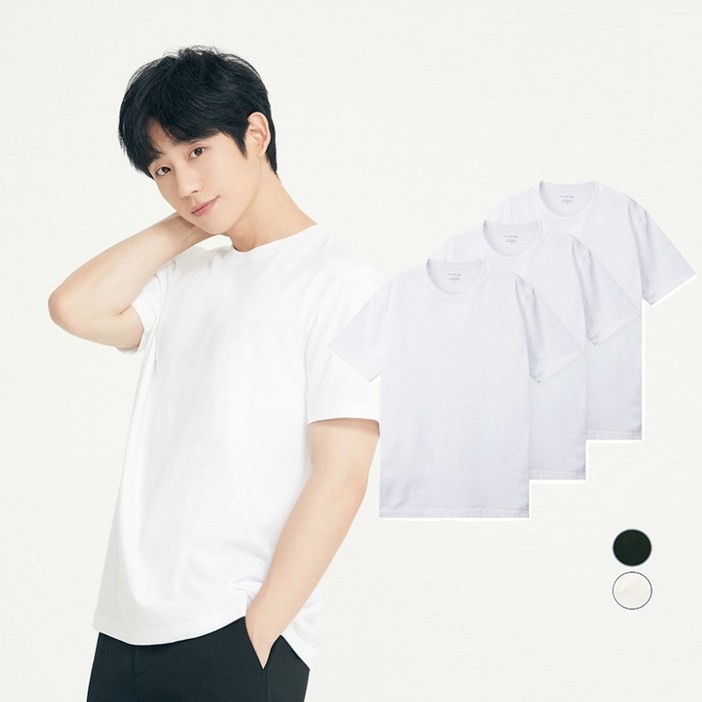 마인드브릿지 MATS0101 남녀공용 순면 기본 반팔 티셔츠 3팩 마인드브릿지 MATS0101 남녀공용 순면 기본 반팔 티셔츠 3팩