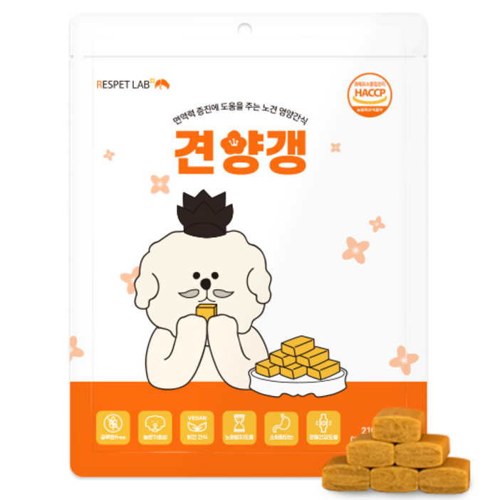 리스펫랩 강아지 노령견 간식 견양갱 7g x 30p