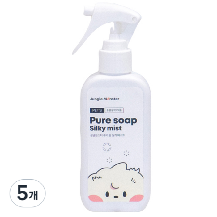 정글몬스터 반려동물 퓨어솝 실키 미스트, 150ml, 1개입, 5개