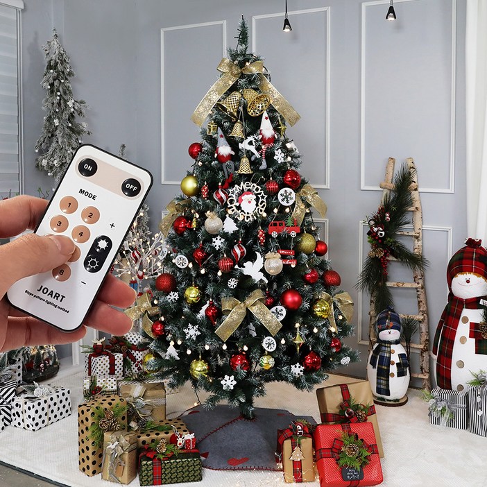 조아트 자이언트 크리스마스 트리 전구 장식 풀세트 + 리모컨