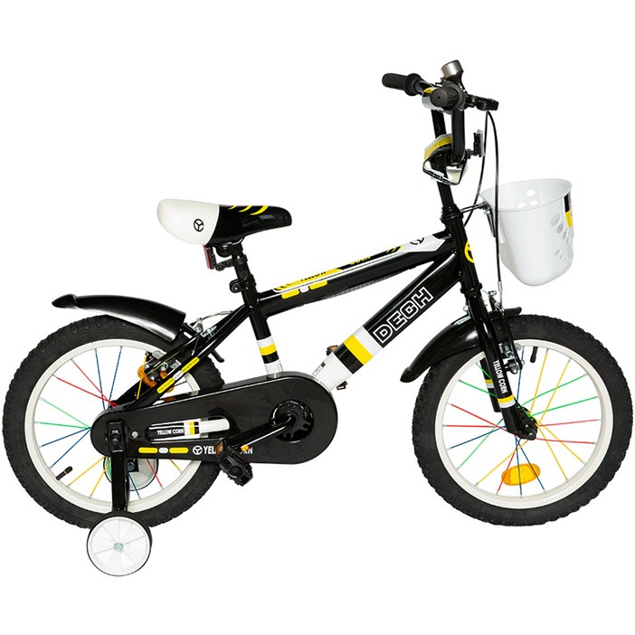 옐로우콘 아동용 데크 18형 네발 보조 바퀴 자전거 초등자전거
