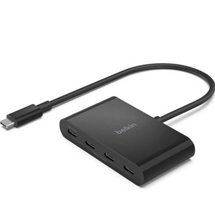 벨킨 4in1 USB-C타입 멀티 허브 10Gbps AVC018btBK, 블랙