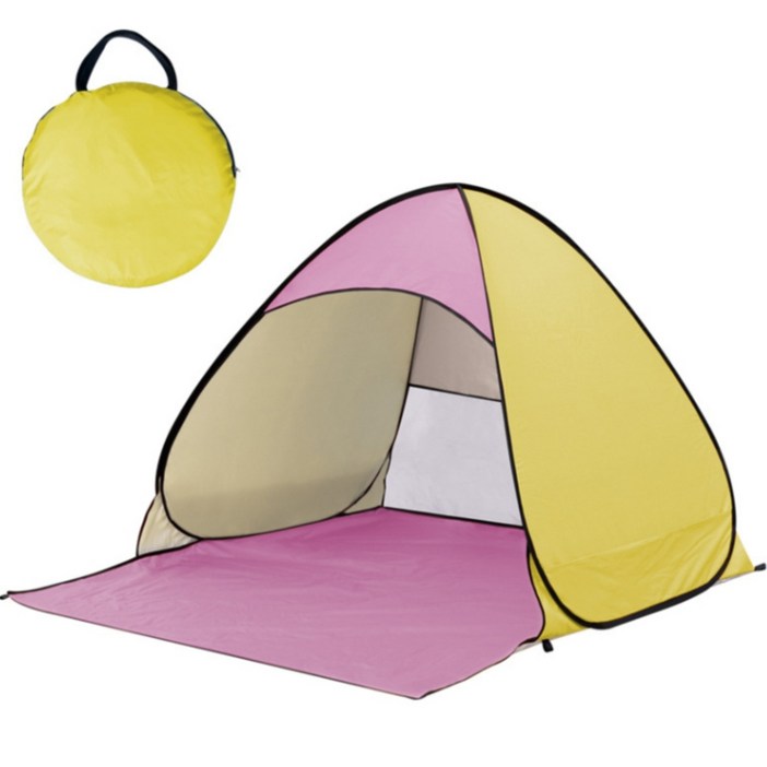 앞날창창 비박 백팩킹 낚시 간이 텐트, 핑크