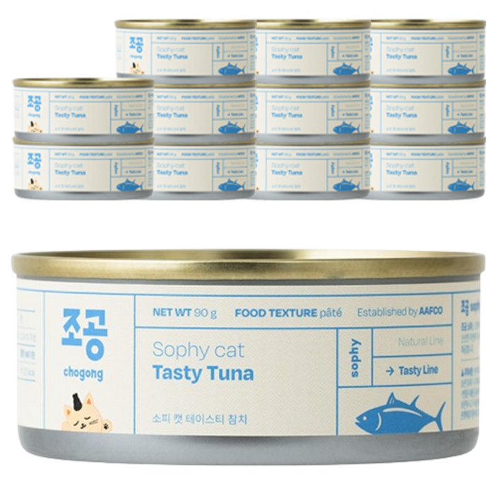 조공 성묘용 소피 캣 테이스티 고양이 습식사료, 참치, 90g, 12개 조공 성묘용 소피 캣 테이스티 고양이 습식사료, 참치, 90g, 12개