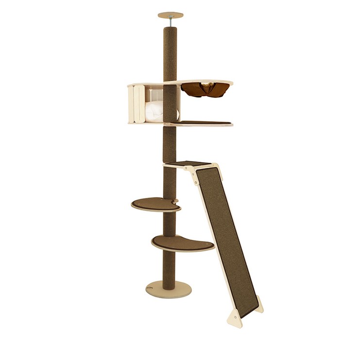 캣츠드림 고양이용 놀이와 휴식의 공존 하우스 앤 슬라이드형 캣폴 세트 004 일반 B형