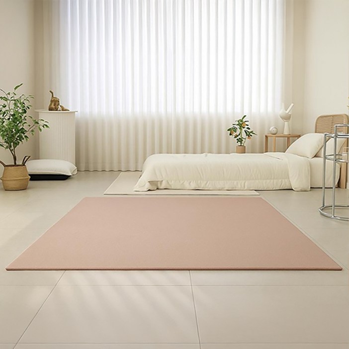 레토 강아지 소프트 단모 러그 LRGS01, 핑크베이지, 1개