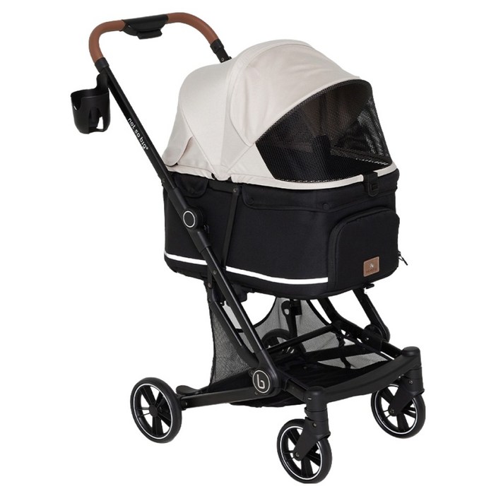 낫쏘빅 토토 펫 유모차  컵홀더, 스킨베이지블랙, 1세트