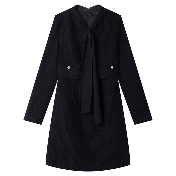 로엠 여성용 자켓형 트위드 미니 원피스