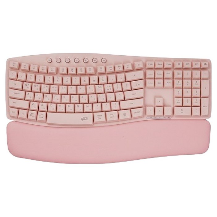지클릭커 오피스프로 구름 EK200 풀윤활 인체공학 무선 블루투스 키보드, 핑크, 구름 EK200, 제조사축