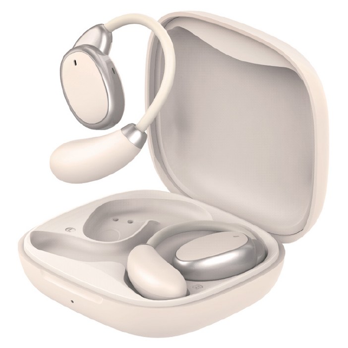 아이리버 C타입 충전 오픈형 무선 블루투스 이어폰, IBSE10, 베이지