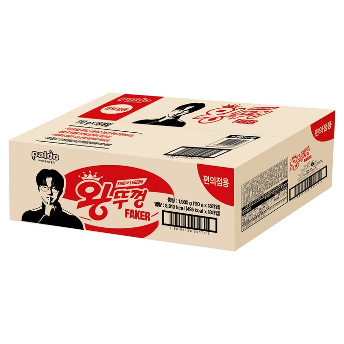 왕뚜껑 컵라면 110g, 18개