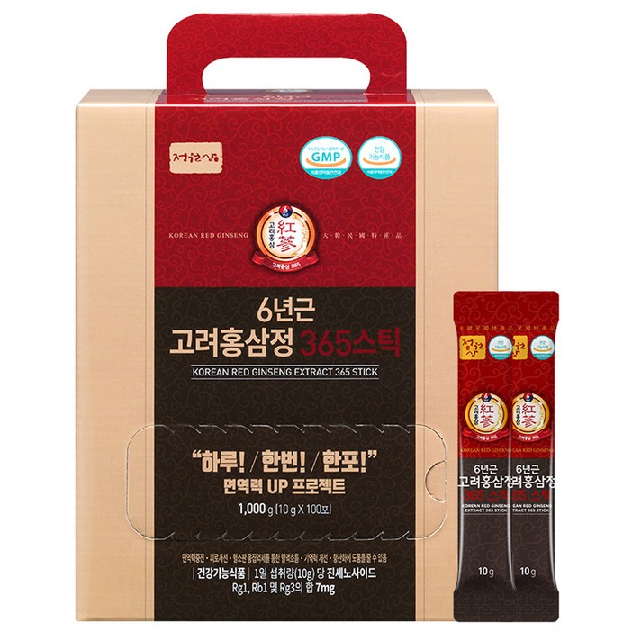 정원삼 6년근 고려홍삼정 365스틱