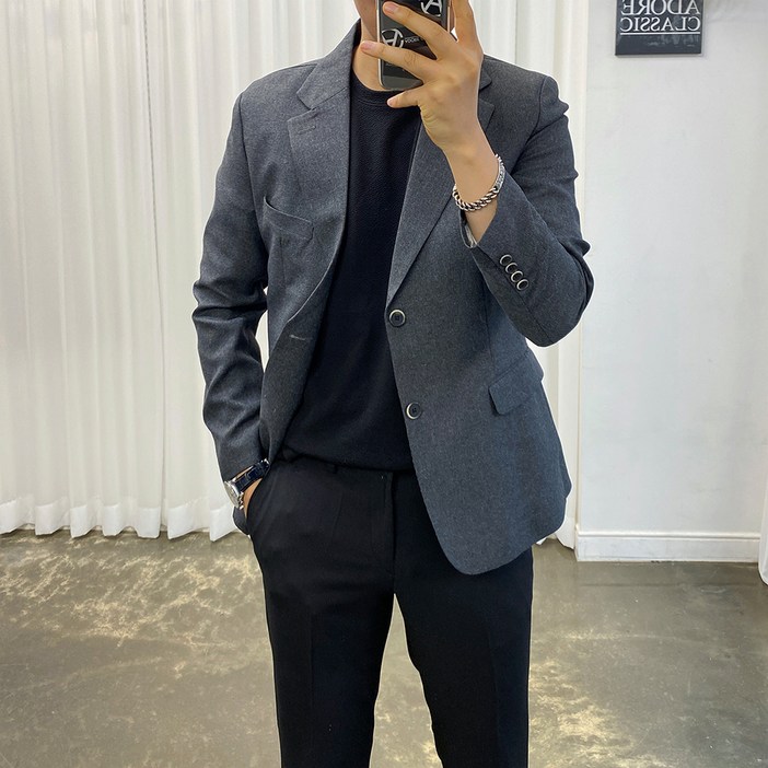 아도르클래식 시크 4컬러 반밴딩 남자 봄 여름 가을 프리미엄 자켓