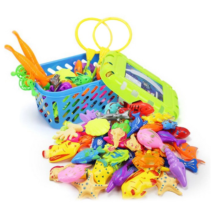 뚜껑 자석 낚시놀이 장난감 45p, 랜덤 발송, 1세트