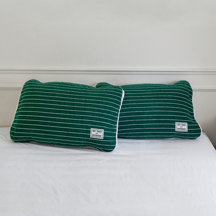 쁘리엘르 스누비 면 타올 베개 커버 덮개형