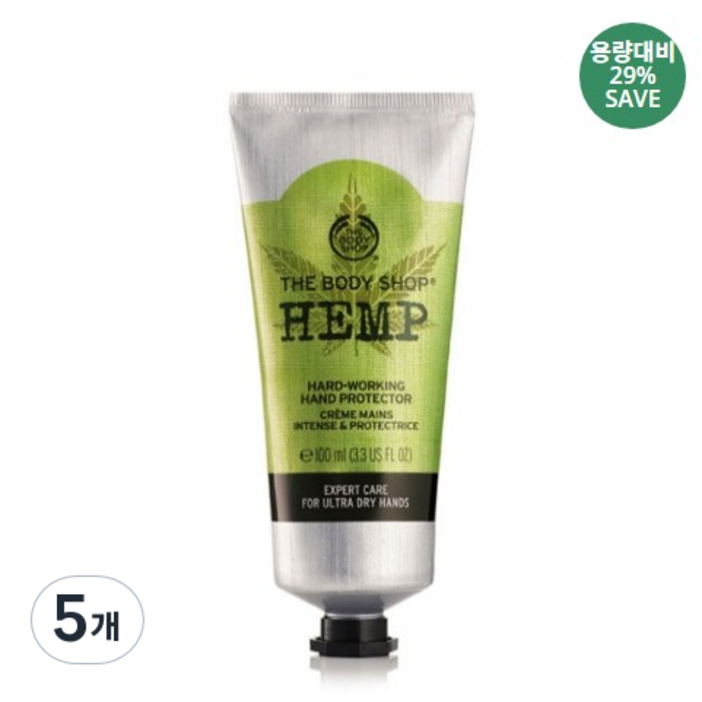 더바디샵 햄프 핸드 프로텍터, 5개, 100ml