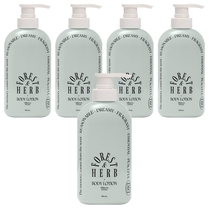 오디드 밀크인세라 퍼퓸 바디로션 포레스트허브향, 5개, 500ml