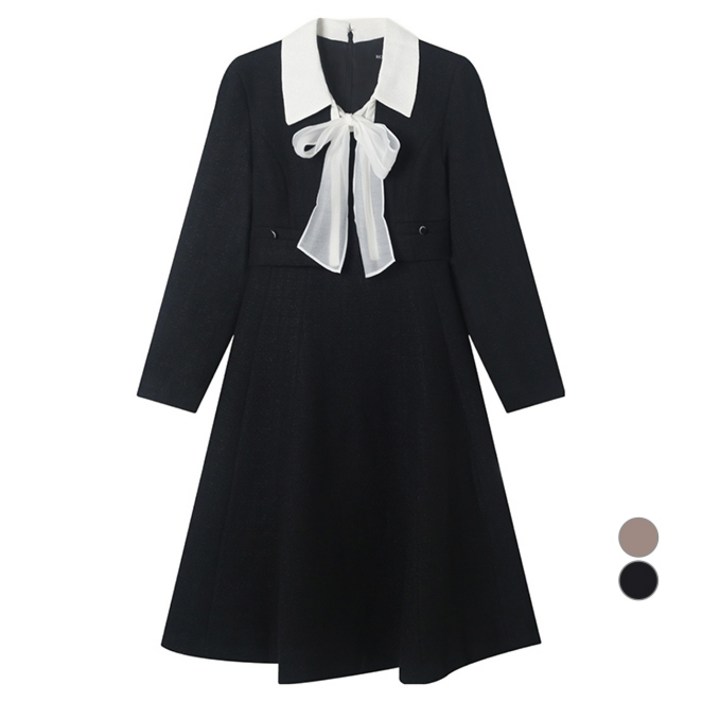 로엠 여성용 조직감 자켓형 롱 원피스