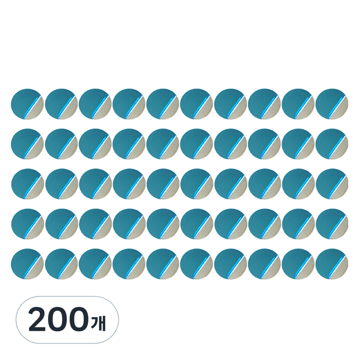 코히모 원형 자석 스티커 철판 40mm 4W159, 단일 색상, 200개