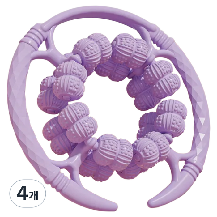 디유라 종아리 마사지 롤러 스틱, 퍼플, 4개