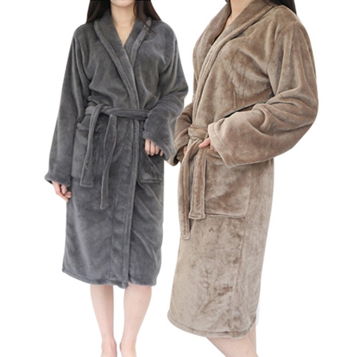 러브핑코 여성용 극세사 샤워가운