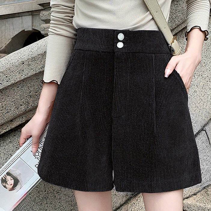 시크힐즈 여성용 릴퐁 코듀로이 가을 겨울 반바지 00644